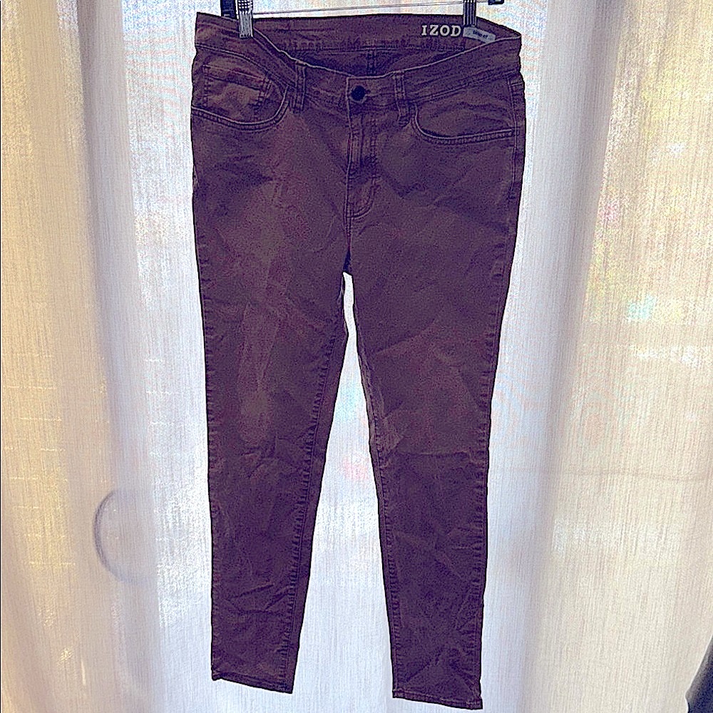 Izod Dark Brown Casual Pants